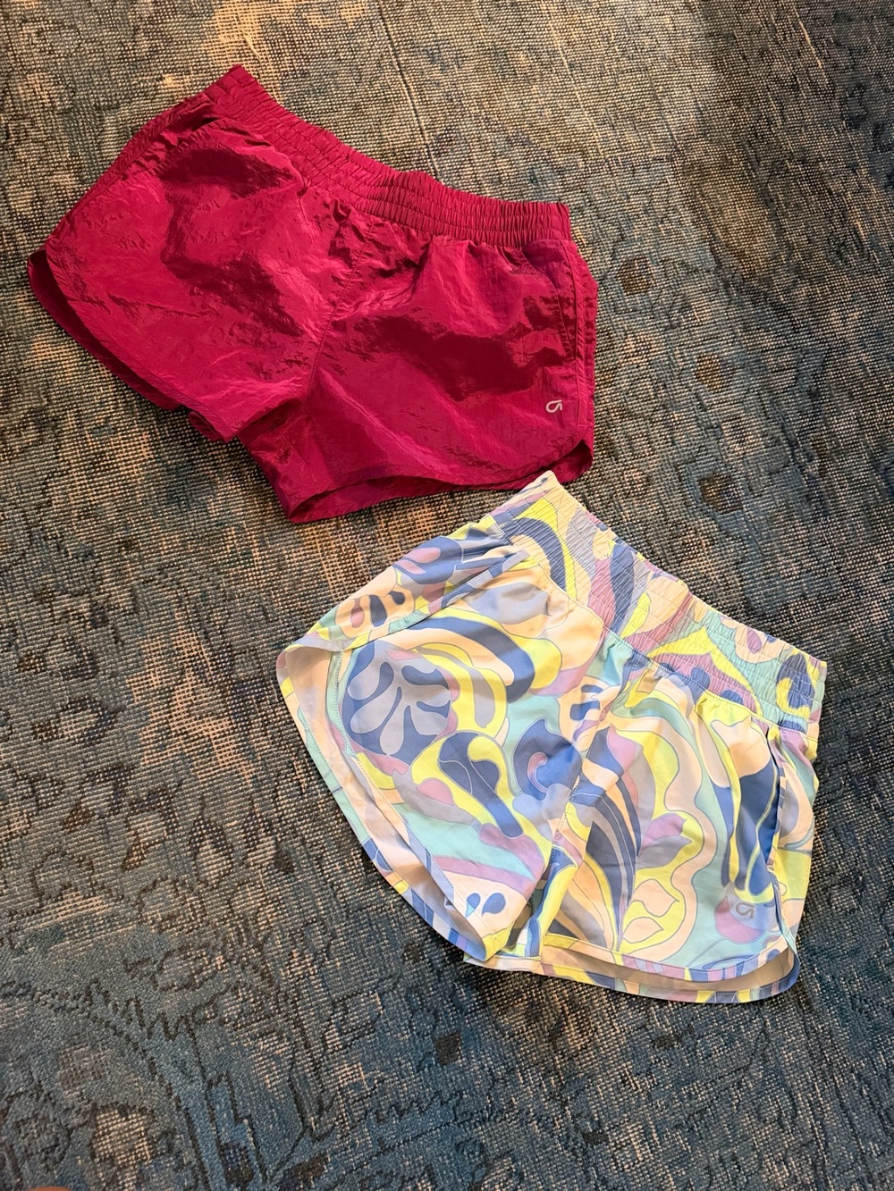 GAP Women's Athletic Shorts - Fuchsia & Pastel Swirl